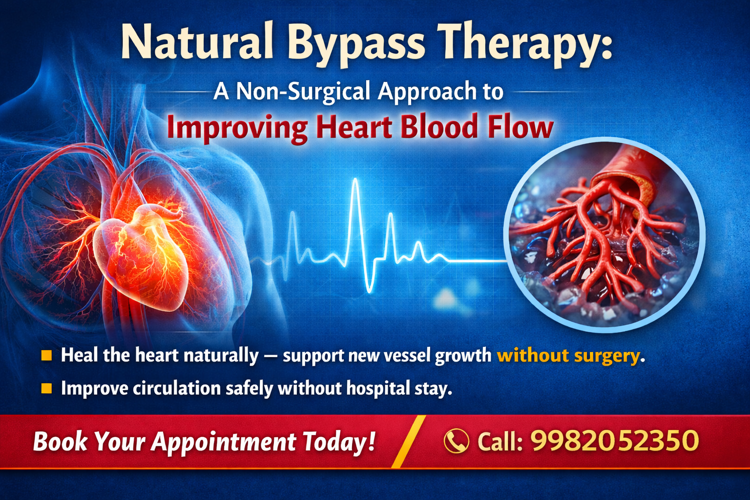 Natural Bypass Therapy for better heart blood flow.